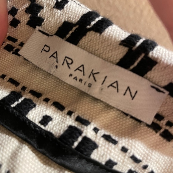 Didier Parakian Womens Black and Beige Patterned Long Blazer Jacket - Picture 11 of 12